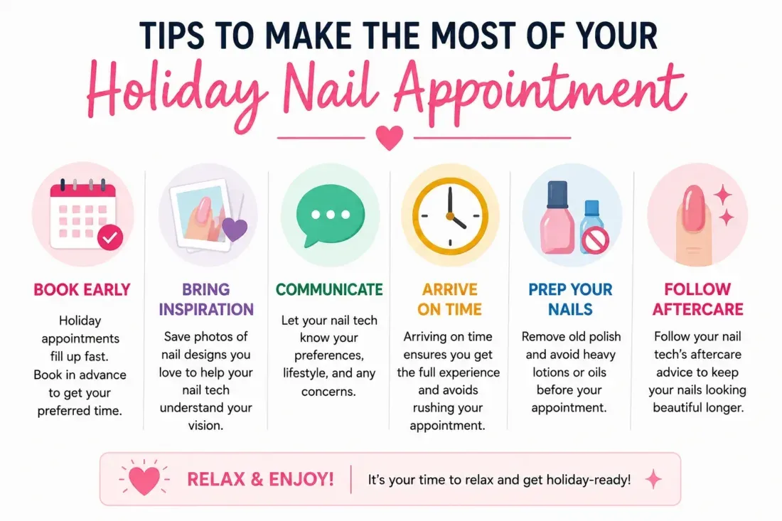 Tips to Make the Most of Your Holiday Nail Appointment