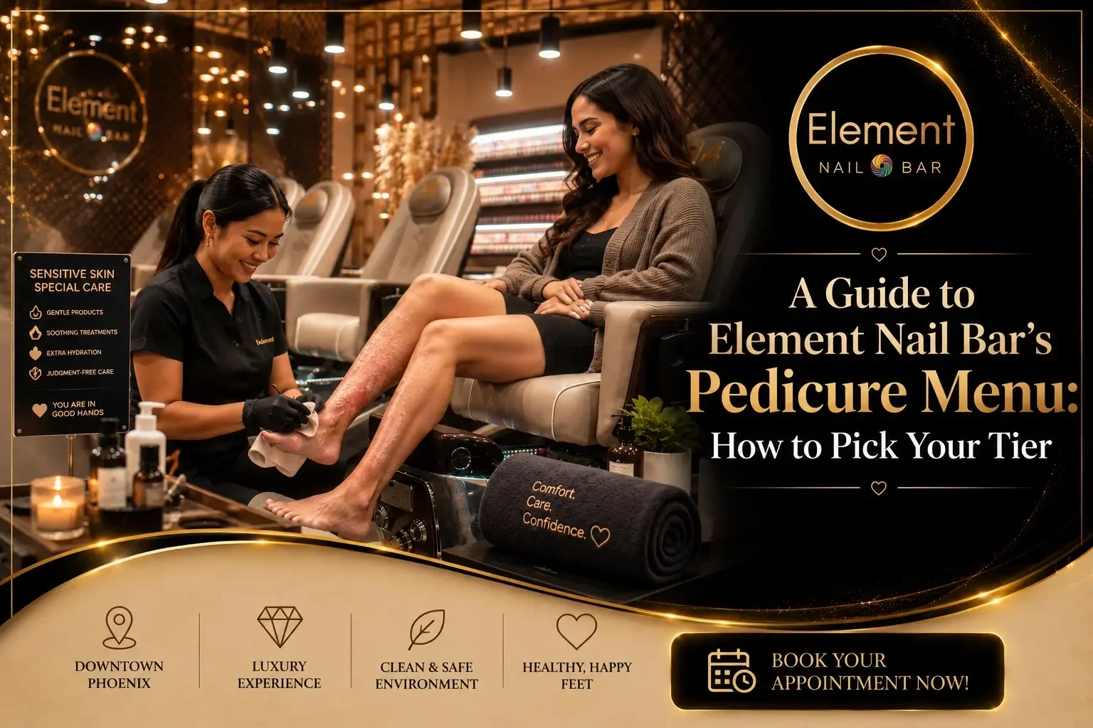 A Guide to Element Nail Bar's Pedicure Menu | How to Pick Your Tier