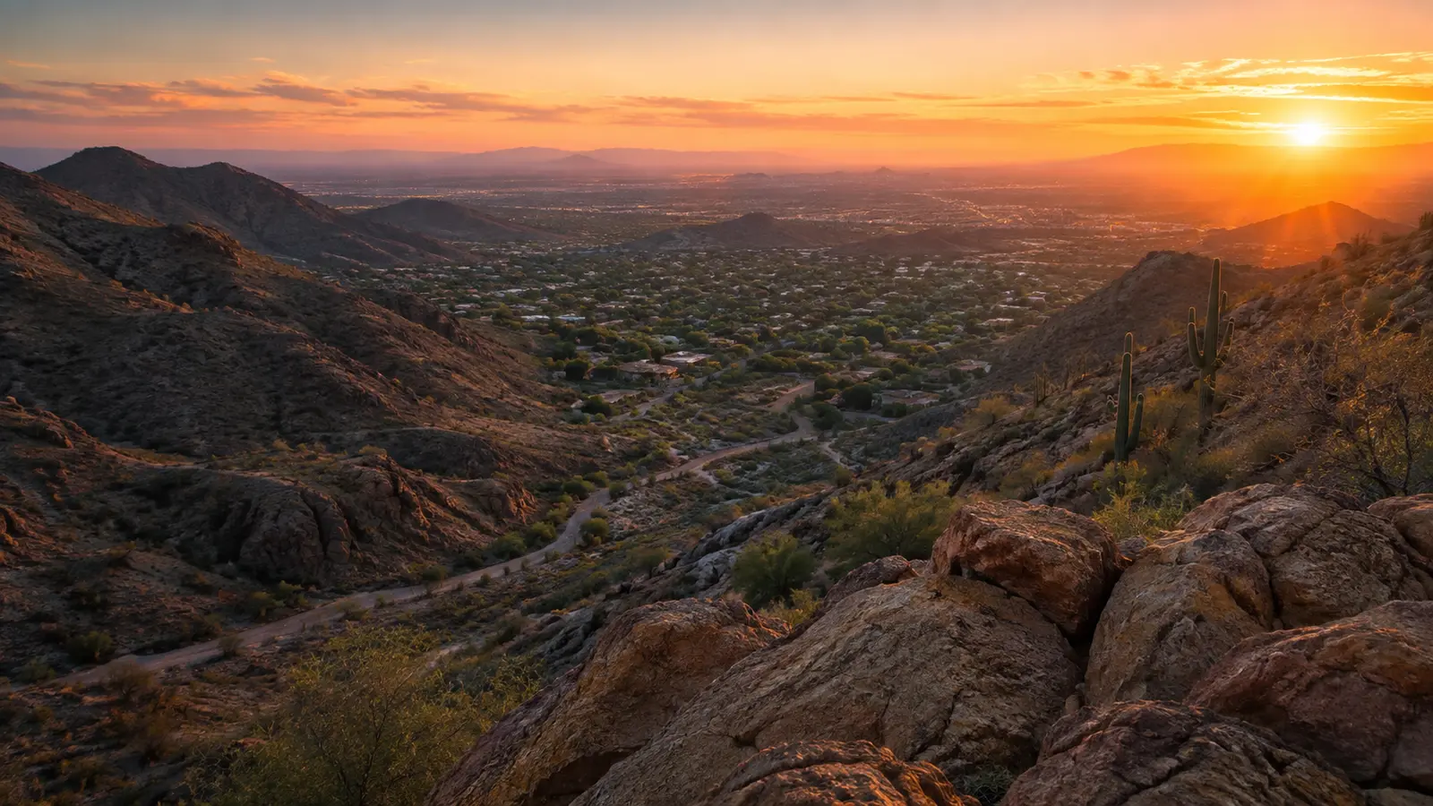 Ahwatukee Foothills–inspired Arizona streetscape used as a visit-planning image
