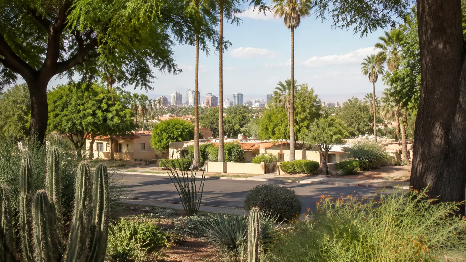 Alhambra–inspired Arizona streetscape used as a visit-planning image