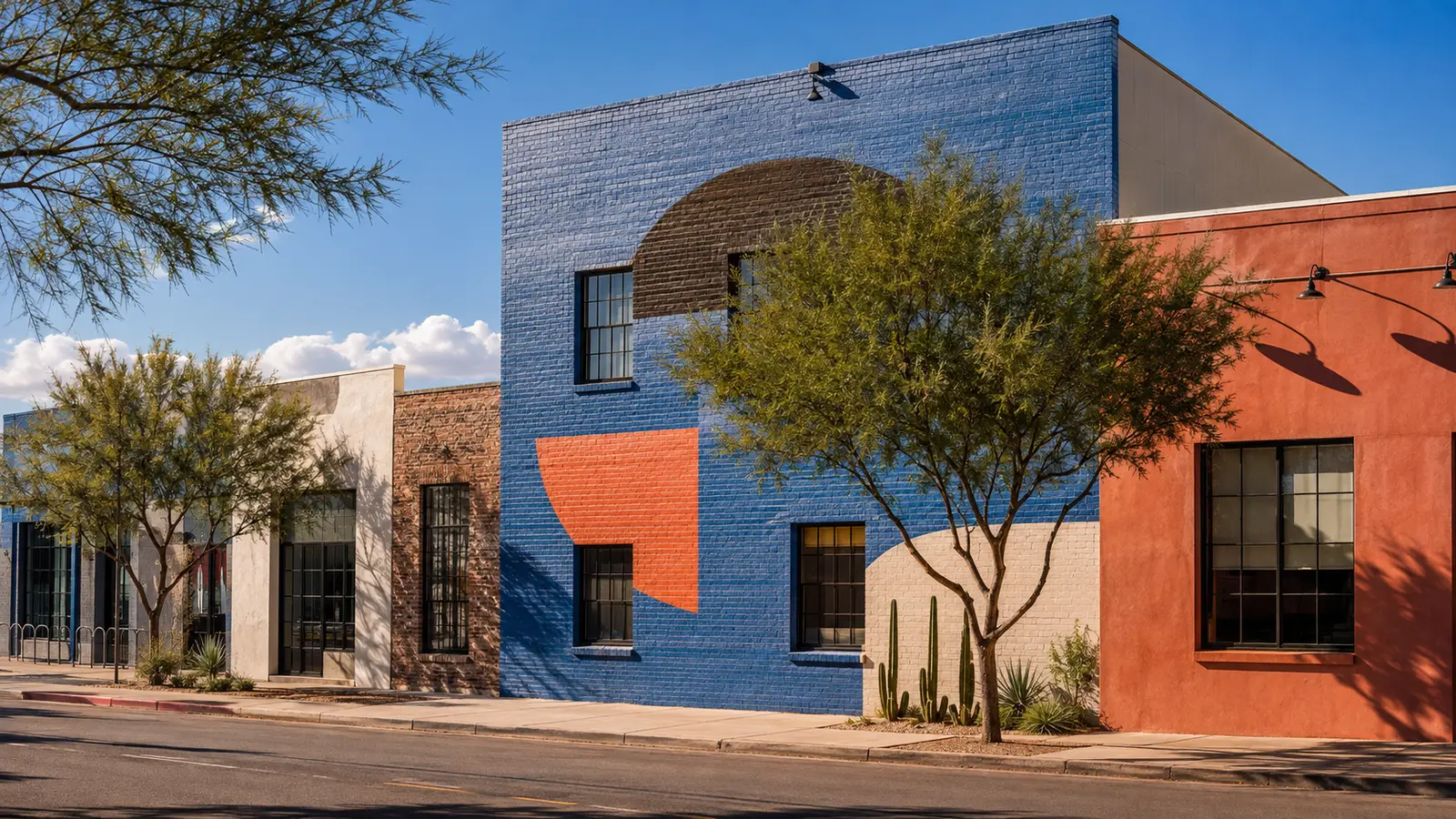 Evans Churchill–inspired Arizona streetscape used as a visit-planning image