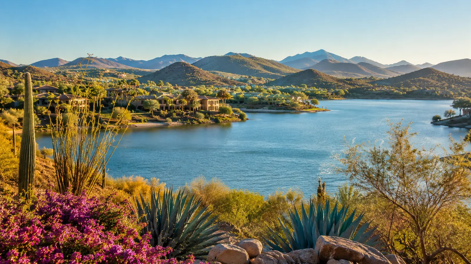 Fountain Hills–inspired Arizona streetscape used as a visit-planning image