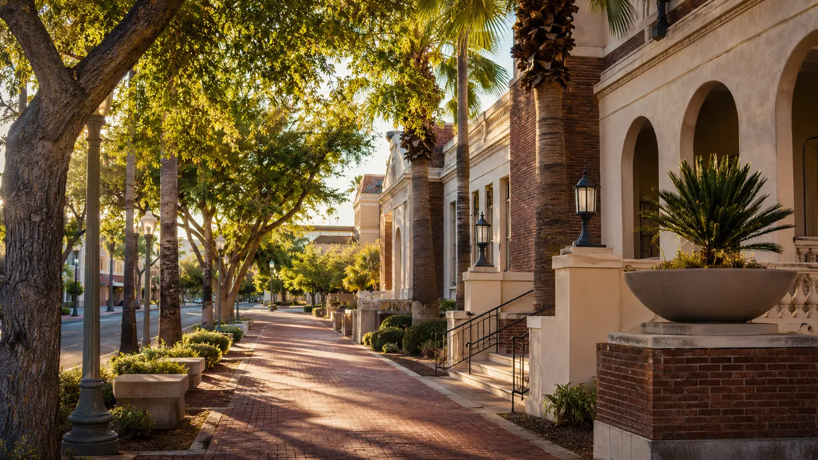Glendale–inspired Arizona streetscape used as a visit-planning image