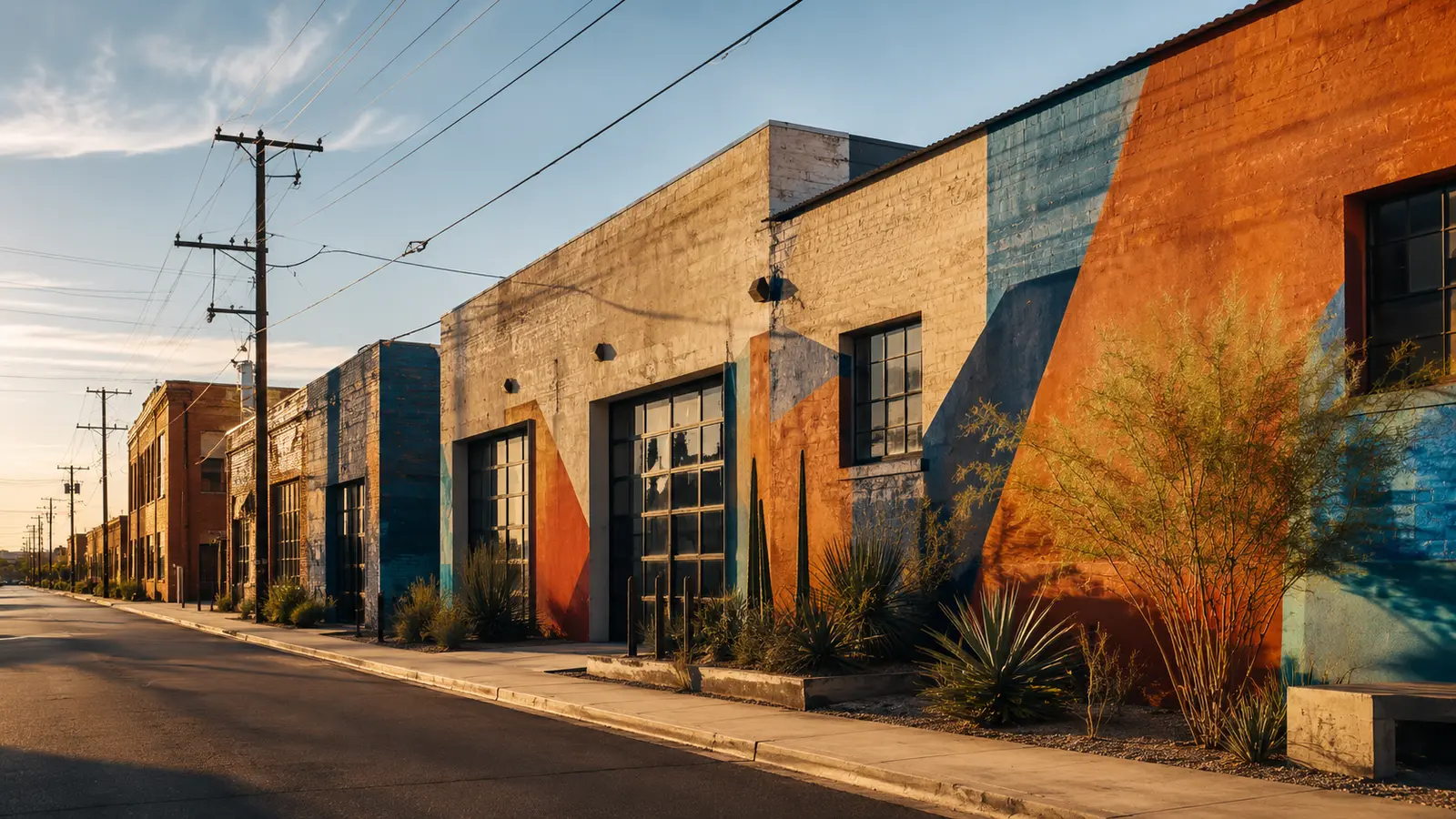 Grand Avenue Arts District–inspired Arizona streetscape used as a visit-planning image