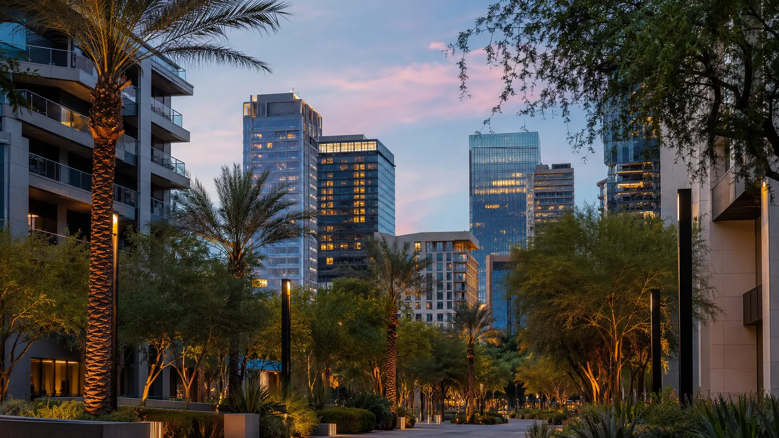 Midtown Phoenix–inspired Arizona streetscape used as a visit-planning image