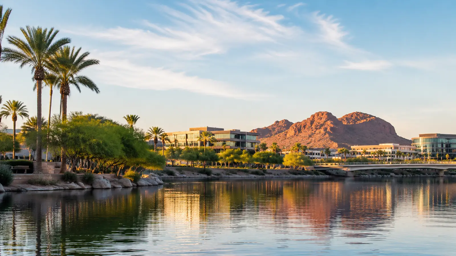 Tempe–inspired Arizona streetscape used as a visit-planning image
