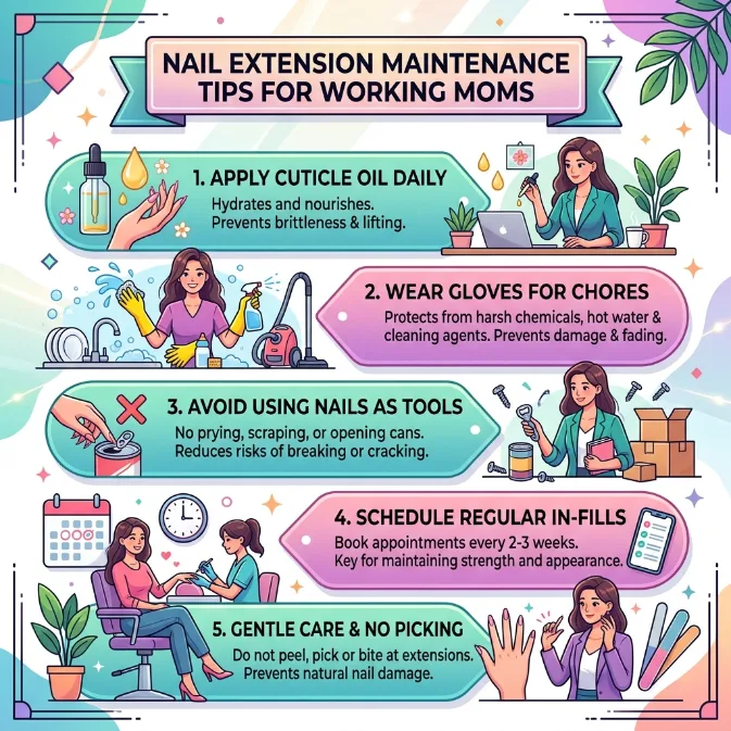 Maintenance Tips for Working Moms Nail Extensions Maintenance Tips for Working Moms