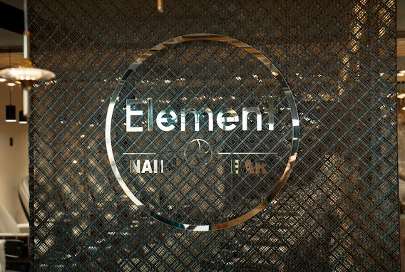 Element Nail Bar branding inside the Downtown Phoenix salon
