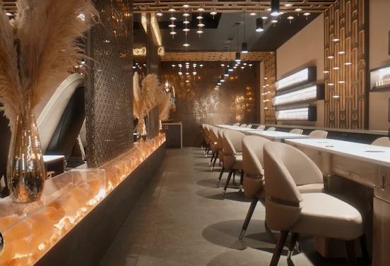 Clean manicure stations at Element Nail Bar Downtown Phoenix