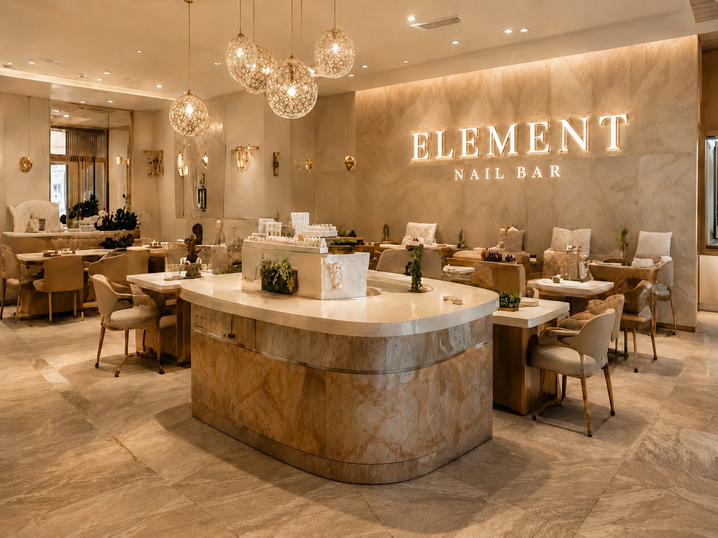 Element Nail Bar North Scottsdale interior